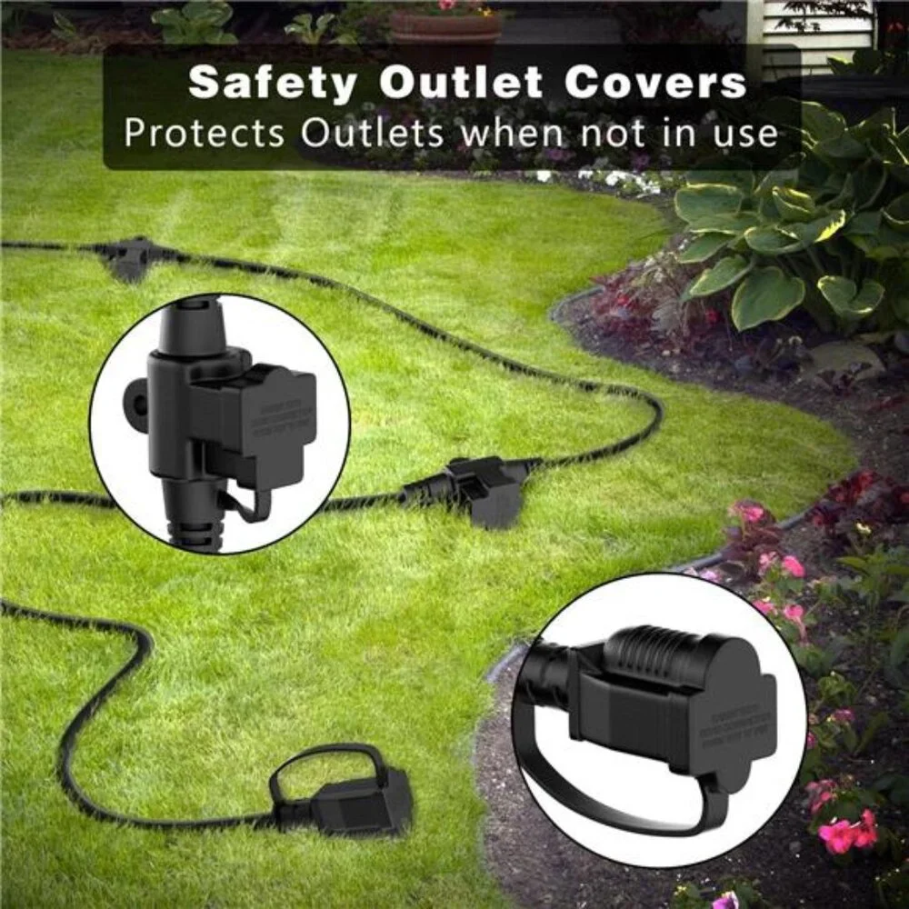 Outdoor Extension Cord 50 FT,Evenly Spaced 6Outlets Plugs,16/3 SJTW Weatherproof